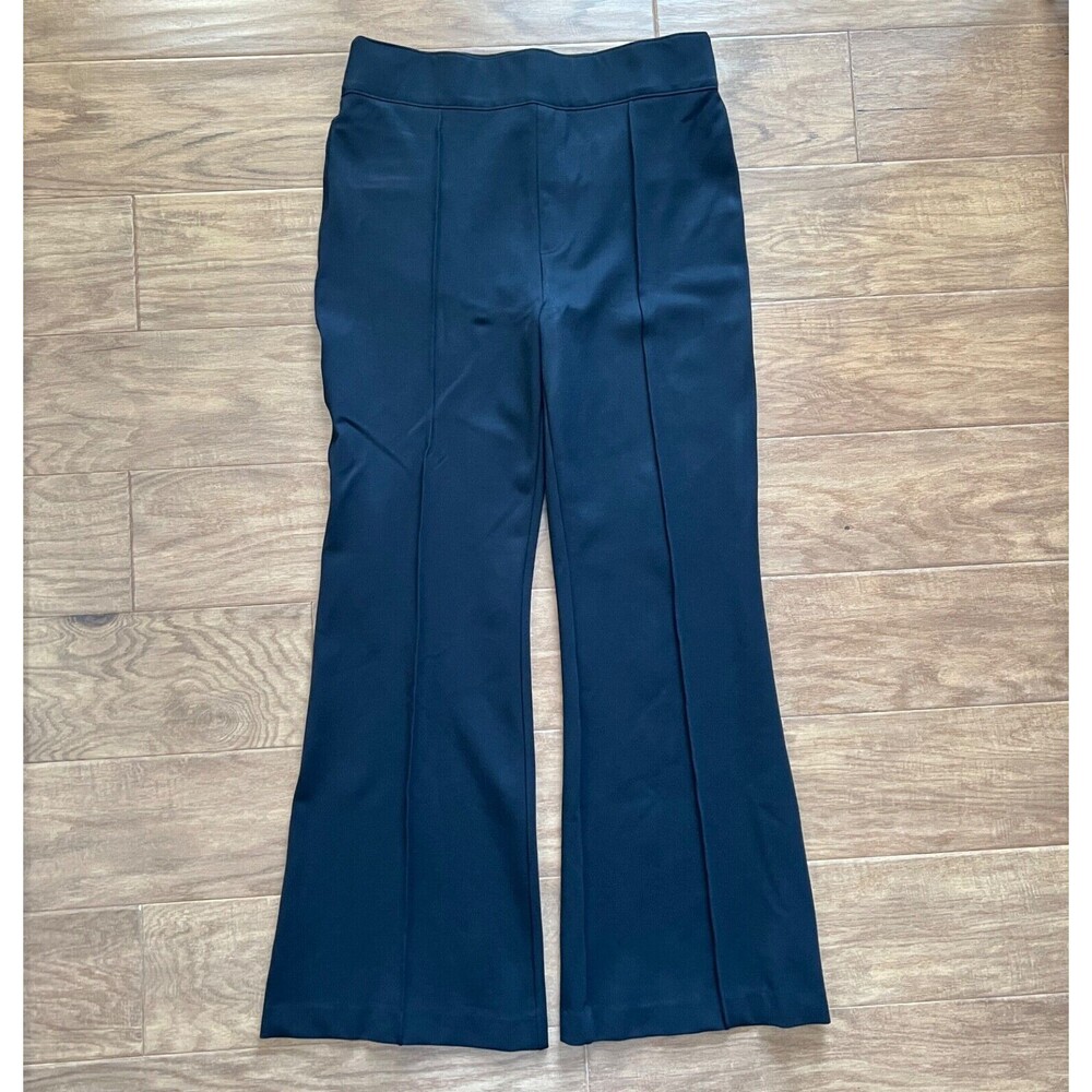Spanx The Perfect Pant Size 1X Black Hi-Rise Flare Office Career Dress Pants